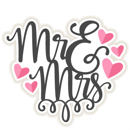 Mr & Mrs Title SVG scrapbook cut file cute clipart files for silhouette
