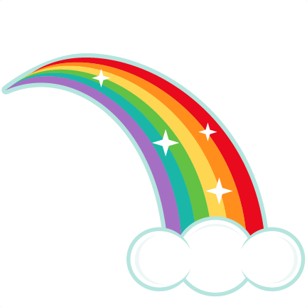 Rainbow SVG scrapbook cut file cute clipart files for silhouette cricut