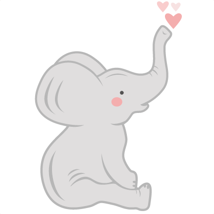 Baby Elephant SVG scrapbook cut file cute clipart files for silhouette