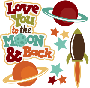 Love You To The Moon & Back SVG space svg outer space clipart cute clip art outer space scrapbookg svg