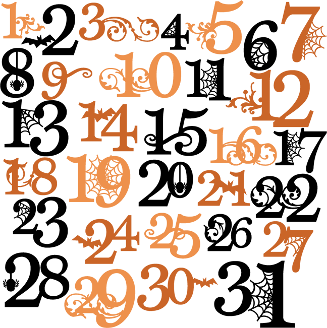 halloween numbers clipart - photo #1