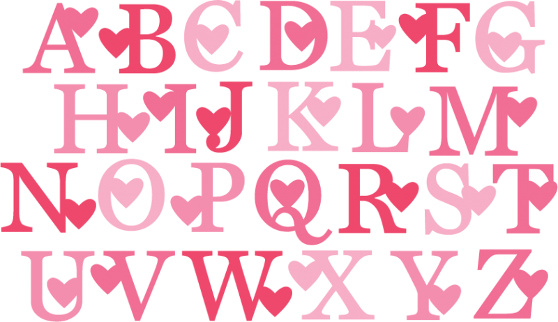 Valentine Monogram SVG cut files valentine alphabet svg cuts free svg
