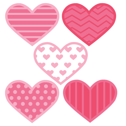 Assorted Hearts SVG cut files flower scal files free scut files free