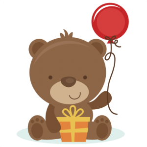 Birthday Bear SVG cut file birthday svg files birthday svg cutting files free svg cuts