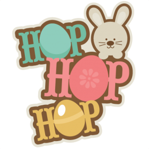 Hop Hop Hop Title SVG cutting files for scrapbooking easter svg scrapbook title