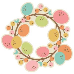 Easter Wreath SVG cutting file easter svg scrapbook title easter svg cut file