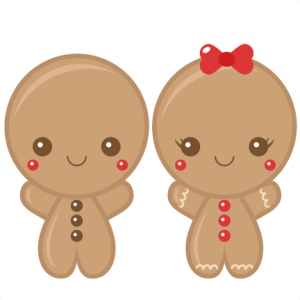 Gingerbread Boy & Girl scrapbook clip art christmas cut outs for cricut cute svg cut files free svgs cute svg cuts