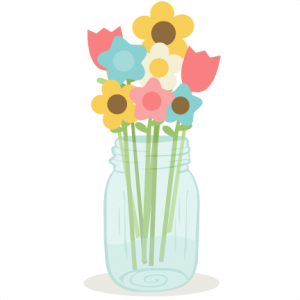 Flowers In Mason Jar SVG cutting files doodle cut files for scrapbooking clip art clipart doodle cut files for cricut free svg cuts