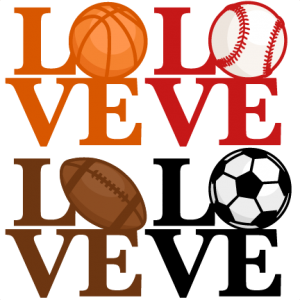 Love Sports Titles SVG scrapbook cut file cute clipart clip art files for silhouette cricut pazzles free svgs free svg cuts cute cut files