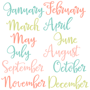Months of the Year Set SVG scrapbook cut file cute clipart files for silhouette cricut pazzles free svgs free svg cuts cute cut files
