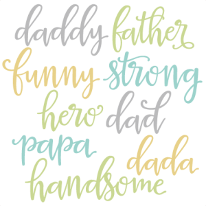 Dad Words Set SVG scrapbook cut file cute clipart files for silhouette cricut pazzles free svgs free svg cuts cute cut files