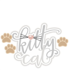 Kitty Cat Title SVG scrapbook cut file cute clipart files for silhouette cricut pazzles free svgs free svg cuts cute cut files