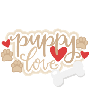 Puppy Love Title SVG scrapbook cut file cute clipart files for silhouette cricut pazzles free svgs free svg cuts cute cut files