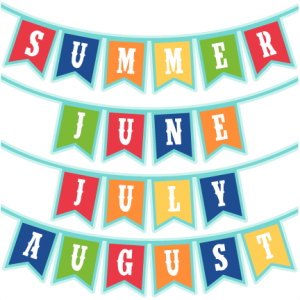 Summer Months Banners SVG scrapbook cut file cute clipart files for silhouette cricut pazzles free svgs free svg cuts cute cut files