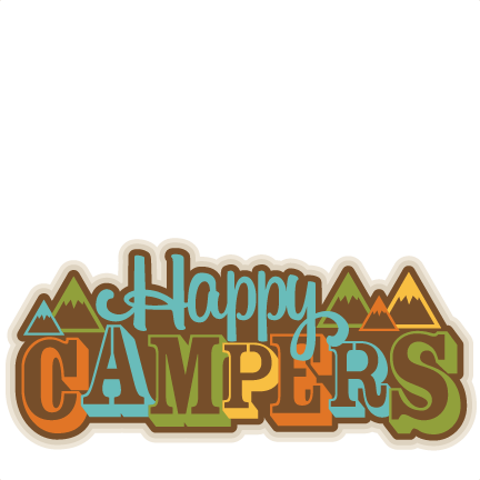 Happy Campers Title SVG scrapbook cut file cute clipart files for