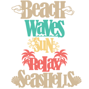 Beach Word Titles SVG scrapbook cut file cute clipart files for silhouette cricut pazzles free svgs free svg cuts cute cut files