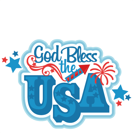 God Bless America Word Art