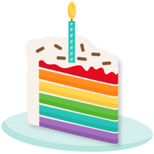 Rainbow Piece of Cake SVG scrapbook cut file cute clipart files for silhouette cricut pazzles free svgs free svg cuts cute cut files