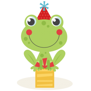 Birthday Frog SVG scrapbook cut file cute clipart files for silhouette cricut pazzles free svgs free svg cuts cute cut files