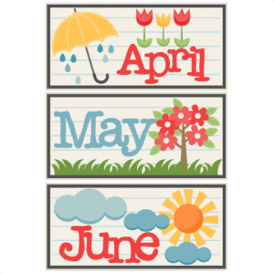April May June Titles SVG scrapbook cut file cute clipart files for silhouette cricut pazzles free svgs free svg cuts cute cut files