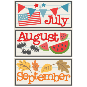 July August September Titles SVG scrapbook cut file cute clipart files for silhouette cricut pazzles free svgs free svg cuts cute cut files