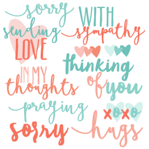 With Sympathy Words Set SVG scrapbook cut file cute clipart files for silhouette cricut pazzles free svgs free svg cuts cute cut files