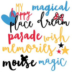 Magical Words Set Disney Title SVG scrapbook cut file cute clipart files for silhouette cricut pazzles free svgs free svg cuts cute cut files