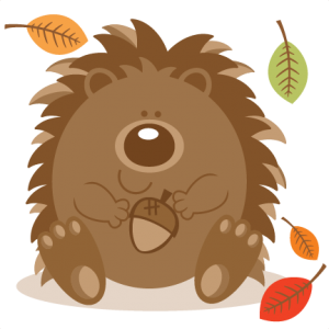 Hedgehog  With Acorn SVG scrapbook cut file cute clipart files for silhouette cricut pazzles free svgs free svg cuts cute cut files