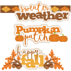 Fall Title Set SVG scrapbook cut file cute clipart files for silhouette cricut pazzles free svgs free svg cuts cute cut files