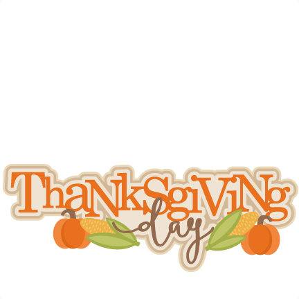 Happy Thanksgiving Day - Scrapbook Page Title Sticker