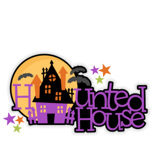 Halloween Haunted House Title SVG scrapbook cut file cute clipart files for silhouette cricut pazzles free svgs free svg cuts cute cut files