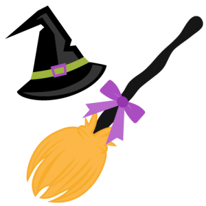 Witch Hat and Broom SVG scrapbook cut file cute clipart files for silhouette cricut pazzles free svgs free svg cuts cute cut files