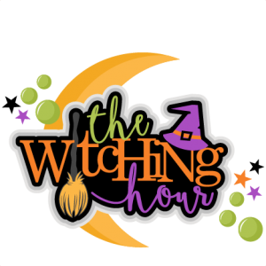 The Witching Hour Title Halloween SVG scrapbook cut file cute clipart files for silhouette cricut pazzles free svgs free svg cuts cute cut files