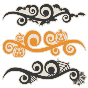 Halloween Flourish Set  SVG scrapbook cut file cute clipart files for silhouette cricut pazzles free svgs free svg cuts cute cut files