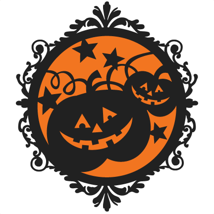 Download Halloween Pumpkin Frame SVG scrapbook cut file cute ...