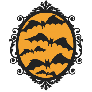 Halloween Bat  Frame  SVG scrapbook cut file cute clipart files for silhouette cricut pazzles free svgs free svg cuts cute cut files