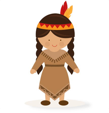 native american girl clipart for kids