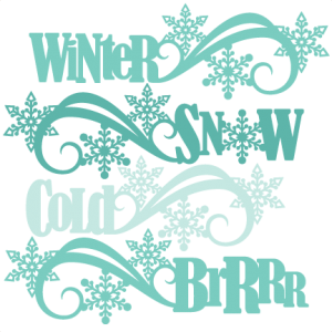 Winter Word Titles SVG scrapbook cut file cute clipart files for silhouette cricut pazzles free svgs free svg cuts cute cut files