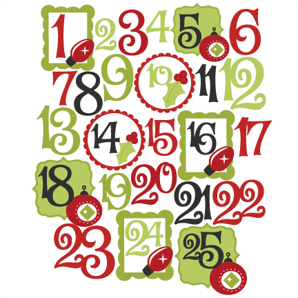 Download Christmas Countdown Number Set SVG scrapbook cut file cute ...