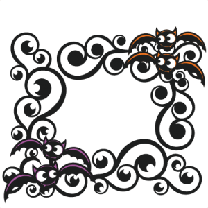 Halloween Bat Flourishes SVG scrapbook cut file cute clipart files for silhouette cricut pazzles free svgs free svg cuts cute cut files