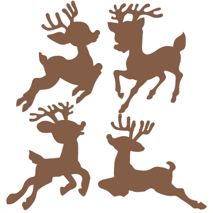 Download Christmas Reindeer Set SVG scrapbook cut file cute clipart ...