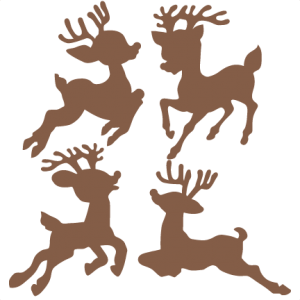 Christmas Reindeer Set  SVG scrapbook cut file cute clipart files for silhouette cricut pazzles free svgs free svg cuts cute cut files