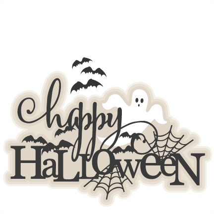 Happy Halloween Title SVG scrapbook cut file cute clipart ...