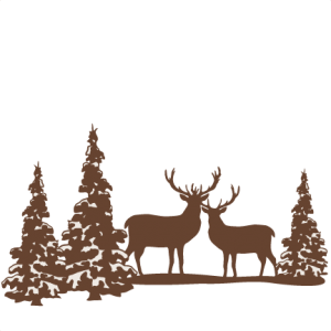 Reindeer Winter Scene SVG scrapbook cut file cute clipart files for silhouette cricut pazzles free svgs free svg cuts cute cut files