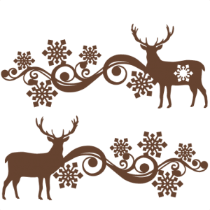 Reindeer Snowflake Flourish Set SVG scrapbook cut file cute clipart files for silhouette cricut pazzles free svgs free svg cuts cute cut files
