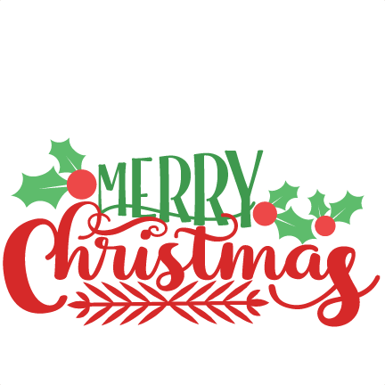 Merry Christmas Phrase SVG scrapbook cut file cute clipart 