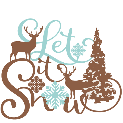 Download Let It Snow Phrase Winter Scene SVG scrapbook cut file cute clipart files for silhouette cricut ...