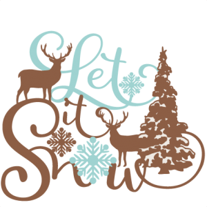 Let It Snow Phrase Winter Scene SVG scrapbook cut file cute clipart files for silhouette cricut pazzles free svgs free svg cuts cute cut files