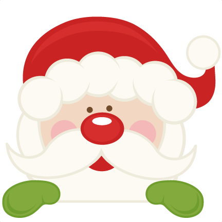Peeking Santa SVG scrapbook cut file cute clipart files for silhouette