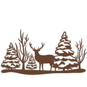 Download Reindeer Winter Scene SVG scrapbook cut file cute clipart ...